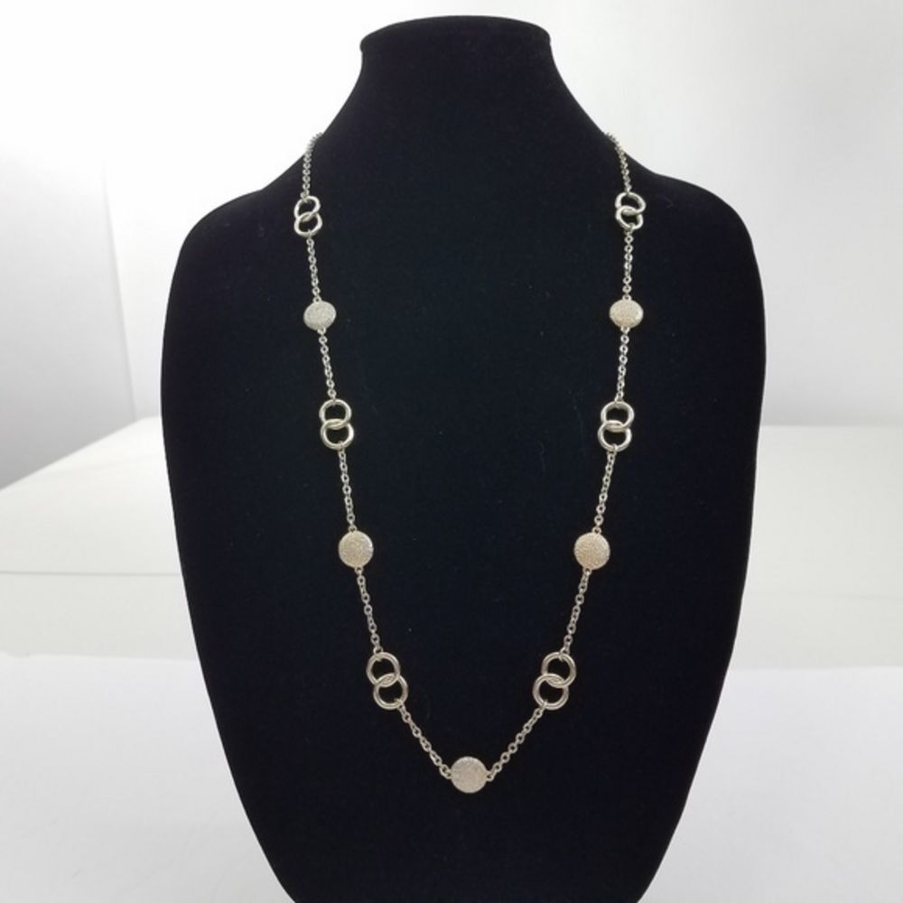 Crown Trifari Necklace Vintage Gold Tone Long‎ circ